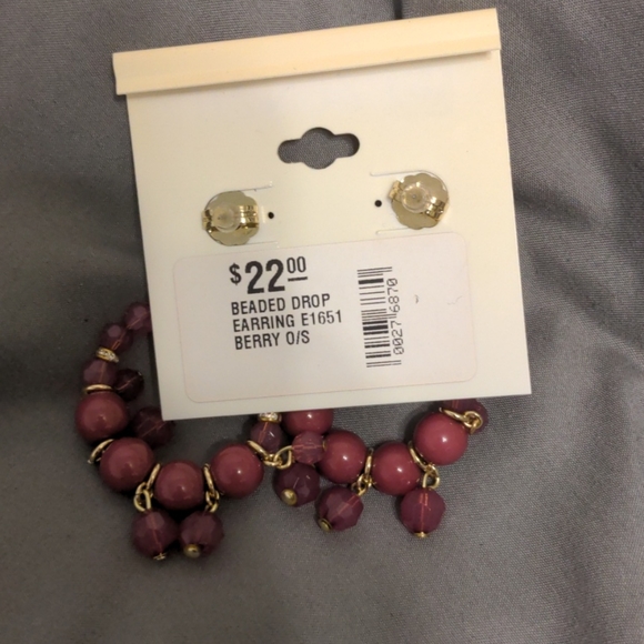 Beaded drop earrings - Picture 2 of 3